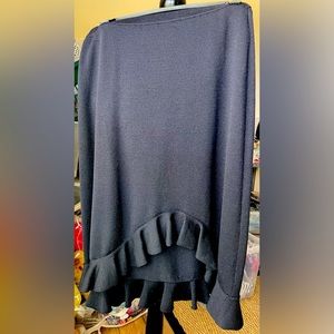 St. John Knit 6 Black Ruffled Skirt